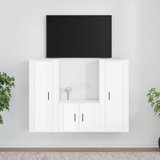 vidaXL 3-dijelni set TV ormarića sjajni bijeli konstruirano drvo Cijene