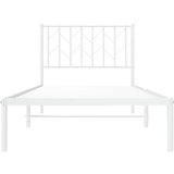 vidaXL Metalni okvir za krevet s uzglavljem bijeli 90x200 cm | shoptok.hr
