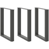  Noge za blagovaonski stol U-oblik 3 kom antracit 70 x (72-73) cm čelik | shoptok.hr