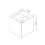  led svetiljka A310 zidna 6W 3000K IP54 siva | Eponuda.com