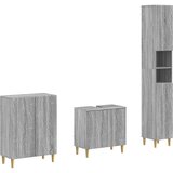  Set za kupaonicu od 3 dijela DELFT Siva Sonoma | shoptok.hr