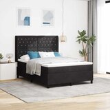  Krevet s opruga kutije s madracem Crna 160 x 200 cm Baršun | shoptok.hr