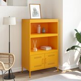  Visoka komoda boja senfa 67 x 39 x 113 cm čelični | shoptok.hr