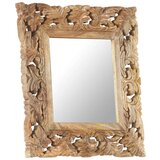 vidaXL Ručno izrezbareno ogledalo smeđe 50 x 50 cm masivno drvo manga | shoptok.hr