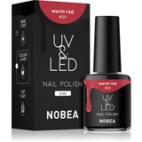 NOBEA UV & LED Nail Polish gel lak za nokte s korištenjem UV/LED lampe sjajni nijansa Warm red #25 6 ml NOBEA UV & LED Nail Polish gel lak za nokte s korištenjem UV/LED lampe sjajni nijansa Warm red #25 6 ml Slike