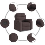  Naslonjač od tkanine tamnosmeđi | shoptok.hr