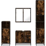  4-dijelni set kupaonskog namještaja boja hrasta drveni | shoptok.hr