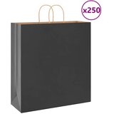  Papirnate vrećice 250 kom s ručkama crne 45x17x48 cm | Eponuda.ba