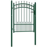  Vrata za ogradu EMMEN s šiljcima čelik 104x109,5 cm zelena Cijene
