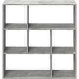 vidaXL Sobna pregrada / regal za knjige sivi 102x29x103,5 cm drveni | shoptok.hr
