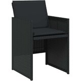 vidaXL 9-dijelni vrtni blagovaonski set s jastucima crni od poliratana | shoptok.hr