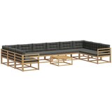  Set vanjskih sofa s jastukom 11 pcs Bijela i antracit | shoptok.hr