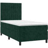 Box spring krevet s madracem tamnozeleni 100x200 cm baršunasti | shoptok.hr