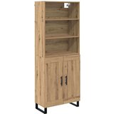 vidaXL Visok predalnik Umetni hrast 69,5 x 34 x 180 cm | Shoptok.si