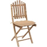  5-dijelni sklopivi vrtni blagovaonski set od bambusa Bež 40 x 40 x 7 cm | Shoptok.si