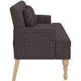  Klop z blazinami temno rjava 113x64,5x75,5 cm blago, (20955150) | Shoptok.si
