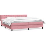 Box Spring krevet s madracima ružičasti 180x210 cm baršun | shoptok.hr