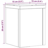  Stalci za biljke 2 kom boja hrasta 15x15x20cm konstruirano drvo | shoptok.hr