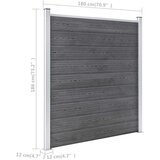 vidaXL Vrtna ograja WPC 1737x186 cm siva | Shoptok.si