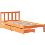  Okvir kreveta bez madraca voštano smeđi 75 x 190 cm od borovine | shoptok.hr