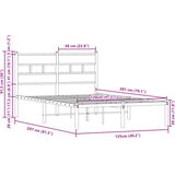  Okvir kreveta bez madraca s uzglavljem boja hrasta 120x200 cm | shoptok.hr