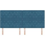 vidaXL Naslon za glavu s kristalnim gumbima tufted tamno plavi 200 cm baršun | shoptok.hr
