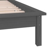  LED okvir za krevet sivi 100 x 200 cm od masivnog drva | shoptok.hr
