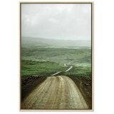  Slika - Road Across the Plains (1 Part) Vertical 40x60 U prirodnom drvenom okviru | shoptok.hr