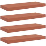  Stenska polica 4 pcs Rdeča 60 x 23 x 4 cm Konstruiran les, (5000200440) | Shoptok.si