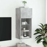 TV ormarić s LED svjetlima siva boja betona 40 5x30x90 cm | shoptok.hr