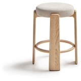 Kave Home Bež/u svijetloj prirodnoj boji barska stolica od čvrste jeseni (visine sjedala 65 cm) Granite – | shoptok.hr