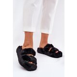 Boto Women's Fur Slippers On Platform Black Talfedi | shoptok.hr