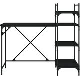  Stol za računalo s policama crni 120 x 47 x 109 cm | Eponuda.ba