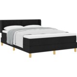  Postelja z vzmetnico Črna in bela in črna 160 x 200 cm blago, (5000124147) | Shoptok.si