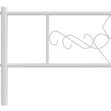 Metalni okvir za krevet s uzglavljem bijeli 140 x 190 cm | shoptok.hr
