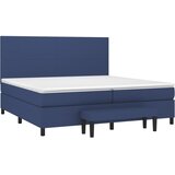  Krevet s oprugama i madracem plavi 200 x 200 cm od tkanine | shoptok.hr