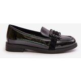 VINCEZA Lacquered Women's Moccasins With Decoration Black 58389 | Shoptok.si
