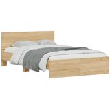  Okvir za krevet s uzglavljem i LED boja hrasta 140x190 cm | shoptok.hr