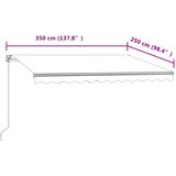 Tenda na automatsko uvlačenje 350 x 250 cm žuto-bijela | shoptok.hr