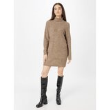 Pieces Pletena obleka 'Ellen' pikčasto rjava | Shoptok.si