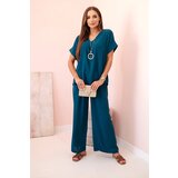 Kesi Włoski Set with necklace blouse + pants nautical Cijene