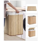 Trokomorna Košara za Rublje od Bambusa - Natural | shoptok.hr