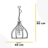 Lesnina XXXL VISEČA SVETILKA 40/90 cm E27 | Shoptok.si