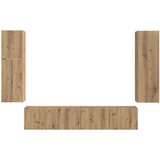  Komplet TV omaric 4 pcs Umetni hrast Konstruiran les - - Rjava - 57.9 - 30 x 31 x 100 cm - 2025-vidaXL-Uvoz_2 | Shoptok.si
