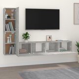  4-dijelni set TV ormarića siva boja betona drveni | shoptok.hr