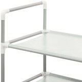 vidaXL stalak za cipele s 8 polica od metala i netkane tkanine srebrni | shoptok.hr