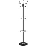  Za kapute s držačem za kišobrane crni 180 cm od željeza | shoptok.hr