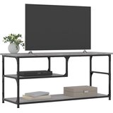 TV ormarić boja hrasta 100x38x46,5 cm konstruirano drvo i čelik | shoptok.hr