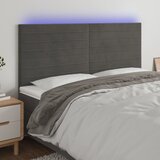  LED uzglavlje tamnosivo 180x5x118/128 cm baršunasto Cijene