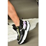 Fox Shoes R973116004 Black/Lilac Thick Soled Sneakers Sneakers cene